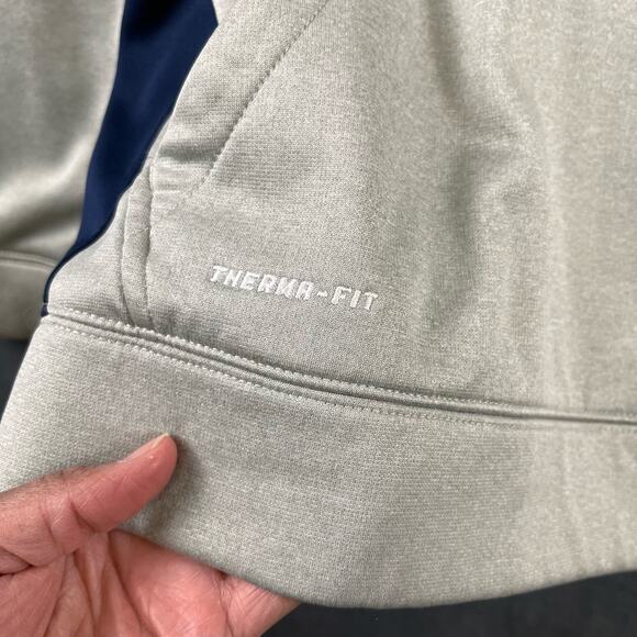 Nike Soccer Soft Fleece Lined Thermi-Fit Hooded Pullover Quarter Zip Hoodie MM05 - Picture 9 of 13